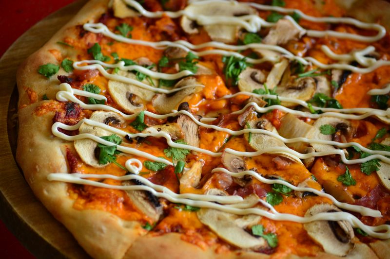 Truffle mushroom coal fired pizza