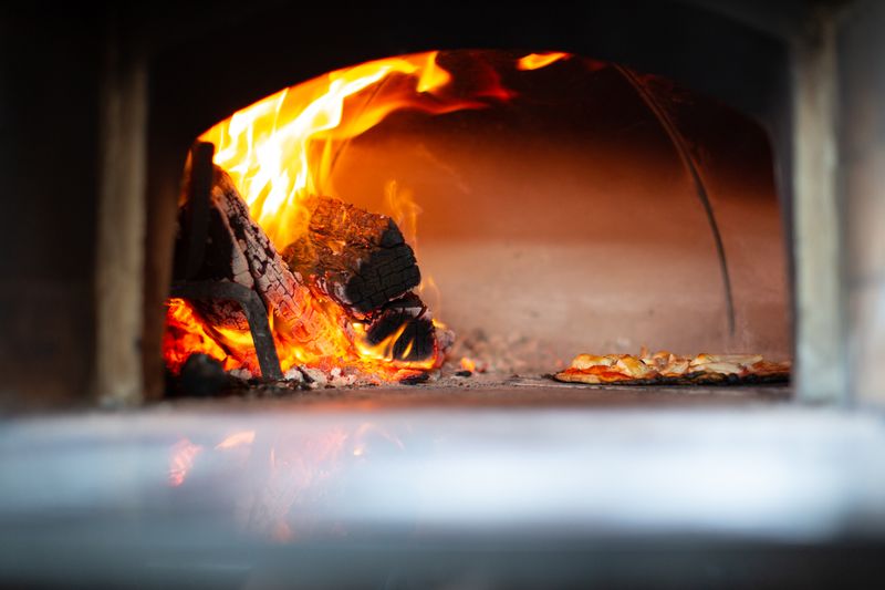 BBQ chicken coal fired pizza